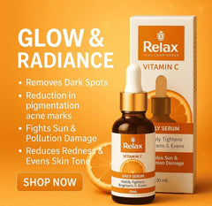 Relax Vitamin C Face Serum – Daily Brightening, Hydrating & Anti-Aging Care for Smooth, Glowing Skin (30ml)