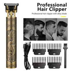 Vintage T9 Metal Body Hair Trimmer for Men | Original USB Rechargeable Beard & Hair Cutting Machine