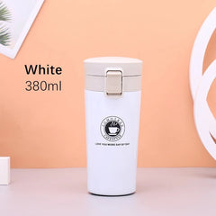 Hot & Cold Stainless Steel Vacuum Flask – 380ml | Double Wall Insulated Water Bottle | Leakproof Coffee & Tea Thermos Travel Mug (Random Color)