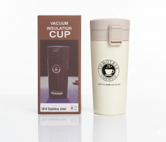Hot & Cold Stainless Steel Vacuum Flask – 380ml | Double Wall Insulated Water Bottle | Leakproof Coffee & Tea Thermos Travel Mug (Random Color)