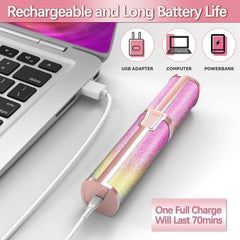 2-in-1 Rechargeable Eyebrow and Facial Hair Trimmer – Painless Flawless Shaver for Women, Smooth Hair Remover & Precision Eyebrow Groomer