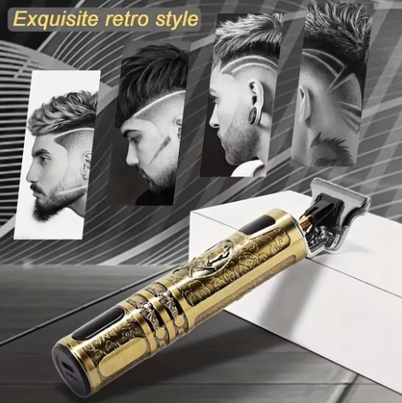 Vintage T9 Metal Body Hair Trimmer for Men | Original USB Rechargeable Beard & Hair Cutting Machine