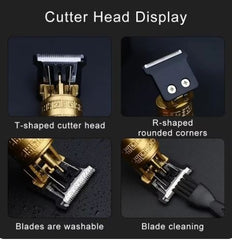 Vintage T9 Metal Body Hair Trimmer for Men | Original USB Rechargeable Beard & Hair Cutting Machine