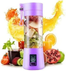 Rechargeable Portable Mini Juicer Blender – 6 Blades, 380ml Outdoor Juicing Cup [Random Color]